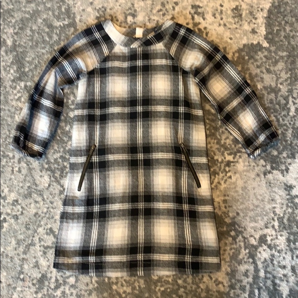 Baby Gap Black & White Plaid Dress Size 5